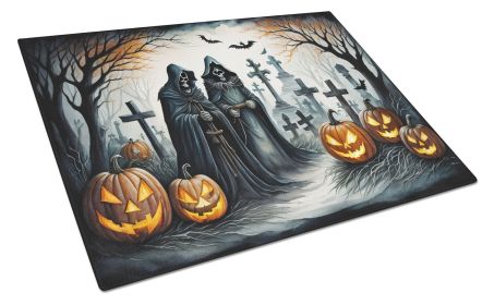 NEW The Grim Reaper Spooky Halloween Glass Cutting Board Decorative Tempered Glass Kitchen Cutting and Serving Board Large Size Chopping Board