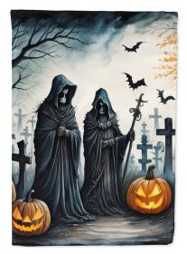 The Grim Reaper Spooky Halloween Garden Flag Mailbox Flag Decorative Yard Flag Banner Outside Patio Artwork Yard Flower Beds, Garden Size, Multicolor