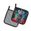 Koala Christmas Pair of Pot Holders Kitchen Heat Resistant Pot Holders Sets Oven Hot Pads for Cooking Baking BBQ, 7 1/2 x 7 1/2