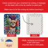 Chihuahua Christmas Reindeer Porcelain Ornament Christmas Tree Hanging Decorations for Home Christmas Holiday, Rectangle, Gift, Multicolor