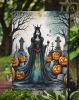 Evil Queen Spooky Halloween Garden Flag Mailbox Flag Decorative Yard Flag Banner Outside Patio Artwork Yard Flower Beds, Garden Size, Multicolor