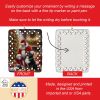 Bernese Mountain Dog and Santa Claus Porcelain Ornament Christmas Tree Hanging Decorations for Home Christmas Holiday, Rectangle, Gift, Multicolor