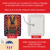 German Shepherd Holiday Christmas Porcelain Ornament Christmas Tree Hanging Decorations for Home Christmas Holiday, Rectangle, Gift, Multicolor