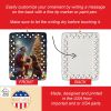 Chesapeake Bay Retriever and Santa Claus Porcelain Ornament Christmas Tree Hanging Decorations for Home Christmas Holiday, Rectangle, Gift, Multicolor