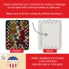 Irish Wolfhound and Santa Claus Porcelain Ornament Christmas Tree Hanging Decorations for Home Christmas Holiday, Rectangle, Gift, Multicolor