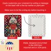 Poodle Holiday Christmas Porcelain Ornament Christmas Tree Hanging Decorations for Home Christmas Holiday, Rectangle, Gift, Multicolor