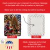 German Shepherd and Santa Claus Porcelain Ornament Christmas Tree Hanging Decorations for Home Christmas Holiday, Rectangle, Gift, Multicolor