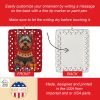 Yorkshire Terrier Holiday Christmas Porcelain Ornament Christmas Tree Hanging Decorations for Home Christmas Holiday, Rectangle, Gift, Multicolor