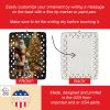 Boxer and Santa Claus Porcelain Ornament Christmas Tree Hanging Decorations for Home Christmas Holiday, Rectangle, Gift, Multicolor