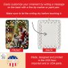 Great Pyrenees and Santa Claus Porcelain Ornament Christmas Tree Hanging Decorations for Home Christmas Holiday, Rectangle, Gift, Multicolor