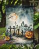 Graveyard Spooky Halloween Garden Flag Mailbox Flag Decorative Yard Flag Banner Outside Patio Artwork Yard Flower Beds, Garden Size, Multicolor