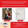 Newfoundland and Santa Claus Porcelain Ornament Christmas Tree Hanging Decorations for Home Christmas Holiday, Rectangle, Gift, Multicolor