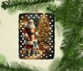 Boxer and Santa Claus Porcelain Ornament Christmas Tree Hanging Decorations for Home Christmas Holiday, Rectangle, Gift, Multicolor