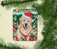 Yellow Labrador Retriever Christmas Porcelain Ornament Christmas Tree Hanging Decorations for Home Christmas Holiday, Rectangle, Gift, Multicolor