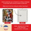 Sheltie and Santa Claus Porcelain Ornament Christmas Tree Hanging Decorations for Home Christmas Holiday, Rectangle, Gift, Multicolor