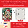 Yellow Labrador Retriever Christmas Porcelain Ornament Christmas Tree Hanging Decorations for Home Christmas Holiday, Rectangle, Gift, Multicolor