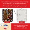 Golden Retriever and Santa Claus Porcelain Ornament Christmas Tree Hanging Decorations for Home Christmas Holiday, Rectangle, Gift, Multicolor