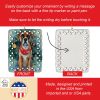 Boxer Christmas Porcelain Ornament Christmas Tree Hanging Decorations for Home Christmas Holiday, Rectangle, Gift, Multicolor