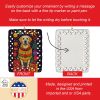 Labrador Retriever Holiday Christmas Porcelain Ornament Christmas Tree Hanging Decorations for Home Christmas Holiday, Rectangle, Gift, Multicolor