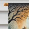 Dancing Skeletons Spooky Halloween House Flag Large Porch Sleeve Pole Decorative Outside Yard Banner Artwork Wall Hanging, Polyester, House Size