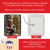 Border Collie and Santa Claus Porcelain Ornament Christmas Tree Hanging Decorations for Home Christmas Holiday, Rectangle, Gift, Multicolor