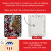 Boston Terrier and Santa Claus Porcelain Ornament Christmas Tree Hanging Decorations for Home Christmas Holiday, Rectangle, Gift, Multicolor