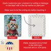 Lhasa Apso Christmas Porcelain Ornament Christmas Tree Hanging Decorations for Home Christmas Holiday, Rectangle, Gift, Multicolor